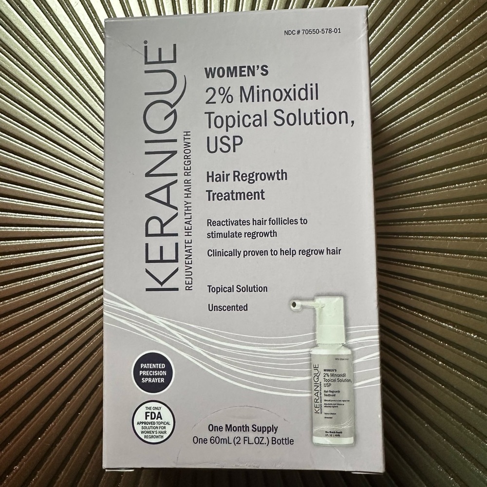 Keranique Women's 2% Minoxidil Topical Solution Hair Regrowth Treatment - NEW